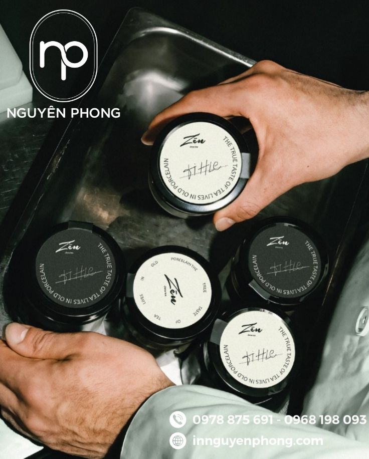 Mẫu tem nhãn dán hộp đựng trà atiso 